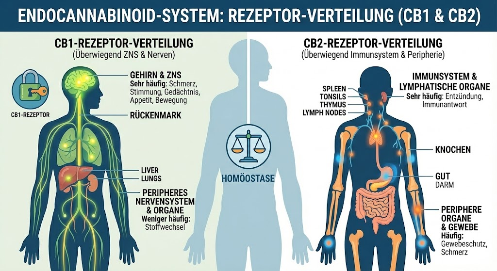 Cb1 und cb2 rezeptoren endocannabinoid system
