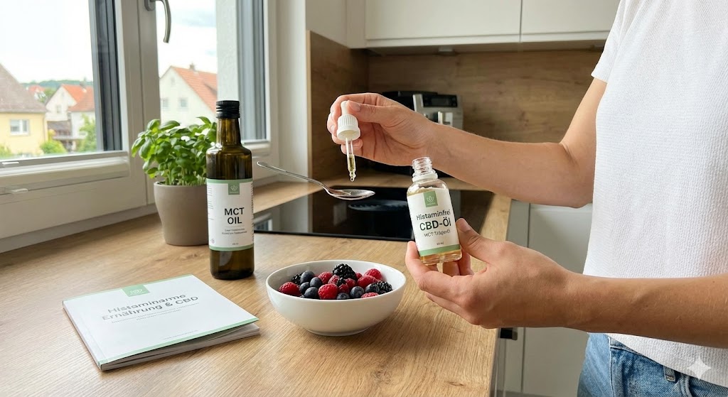 CBD Öl in MCT-Trägeröl für bessere Verträglichkeit bei Histaminintoleranz
